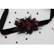 Purple, Burgundy & Black Gothic Flower Belt