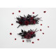 Purple, Burgundy & Black Gothic Floral Hair Clips
