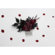 Purple, Burgundy & Black Gothic Floral Hair Clips