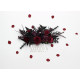 Purple, Burgundy & Black Gothic Floral Hair Clips