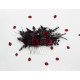 Purple, Burgundy & Black Gothic Floral Hair Clips