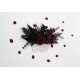 Purple, Burgundy & Black Gothic Floral Hair Clips